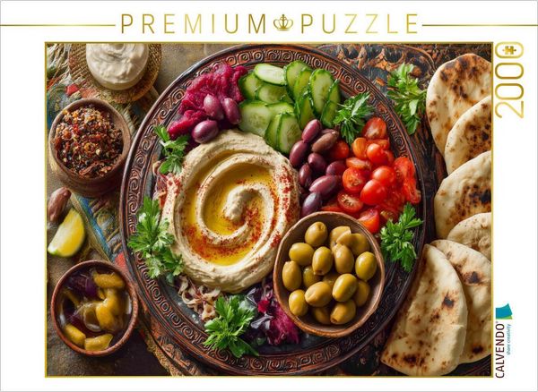 CALVENDO Puzzle Mediterrane Mezze, Vielfalt der Aromen 2000 Teile Lege-Größe 90x67cm Foto-Puzzle für glückliche Stunden