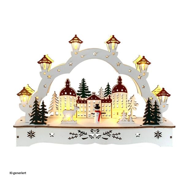 HTI-Living Schwibbogen Winterschloss Schwibbogen Winterschloss