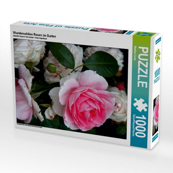 CALVENDO Puzzle Wunderschöne Rosen im Garten 1000 Teile Lege-Größe 64x48cm Foto-Puzzle für glückliche Stunden