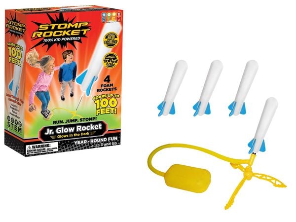 Stomp Rocket Jr. Glow mit 4 Raketen