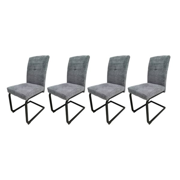 HTI-Living Stuhl Kinsey Grau 4er-Set Stuhl Kinsey Grau 4er-Set