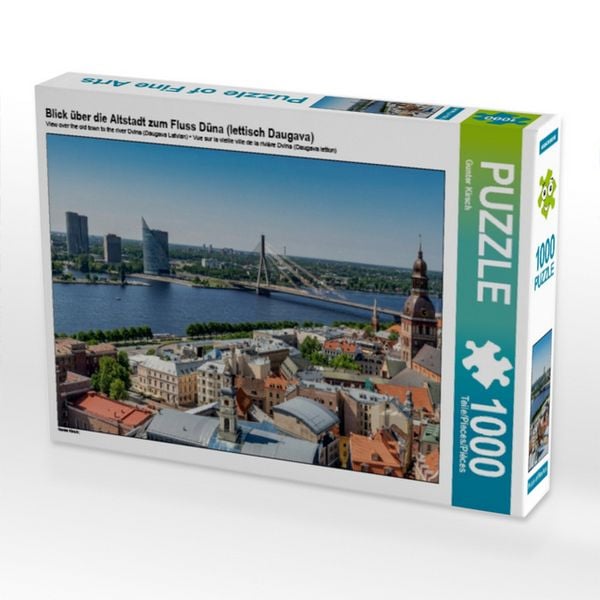 CALVENDO Puzzle Blick über die Altstadt zum Fluss Düna (lettisch Daugava) 1000 Teile Puzzle quer 1000 Teile Lege-Größe 64 × 48 cm Foto-Puzzle für glückliche Stunden