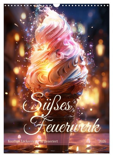Süßes Feuerwerk (Wandkalender 2026 DIN A3 hoch), CALVENDO Monatskalender