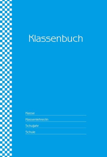 Klassenbuch 'Standard', Umschlagfarbe: türkis