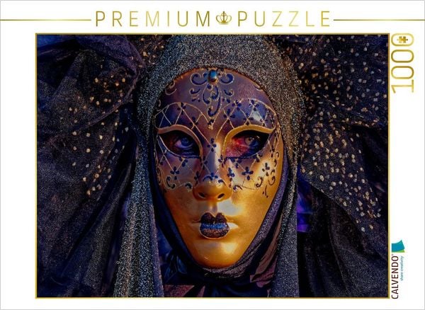 CALVENDO Puzzle neunziggrad I photoart: Venezia Carnevale, Karneval von Venedig I Die Frau mit der goldenen Maske 1000 Teile Lege-Größe 64x48cm Foto-Puzzle für glückliche Stunden