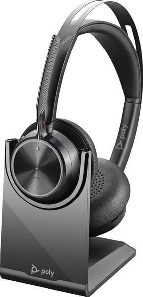 HP Poly Voyager Focus 2 On Ear Headset Bluetooth® Stereo Schwarz Noise Cancelling Headset Computer