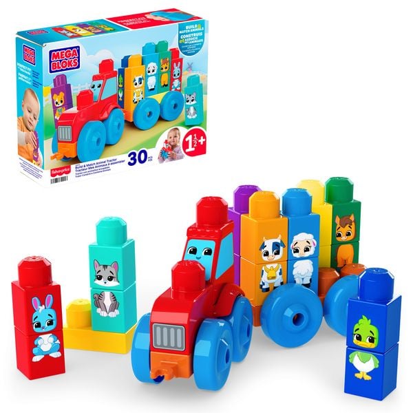 MEGA BLOKS Bau- und Lerntiertraktor