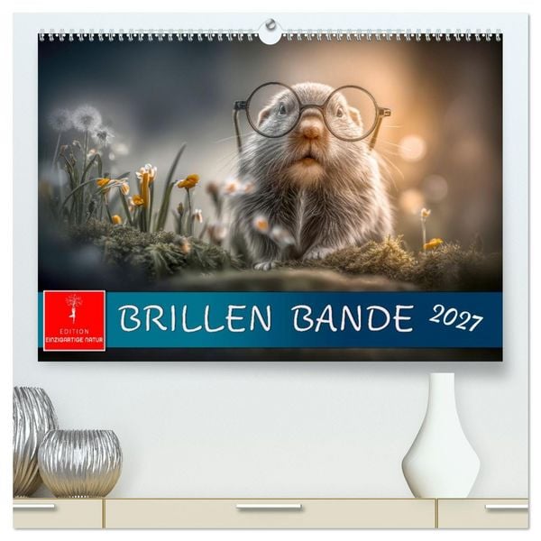 Brillen Bande (hochwertiger Premium Wandkalender 2027 DIN A2 quer), Kunstdruck in Hochglanz