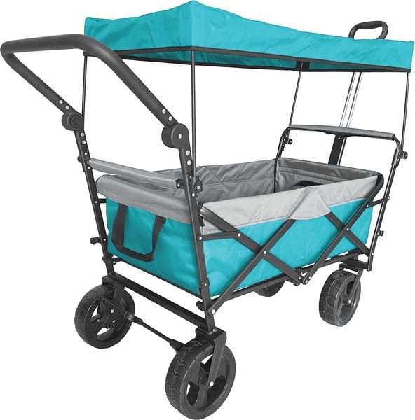 Outdoor active Bollerwagen ''Petrol'' mit Dach, faltbar