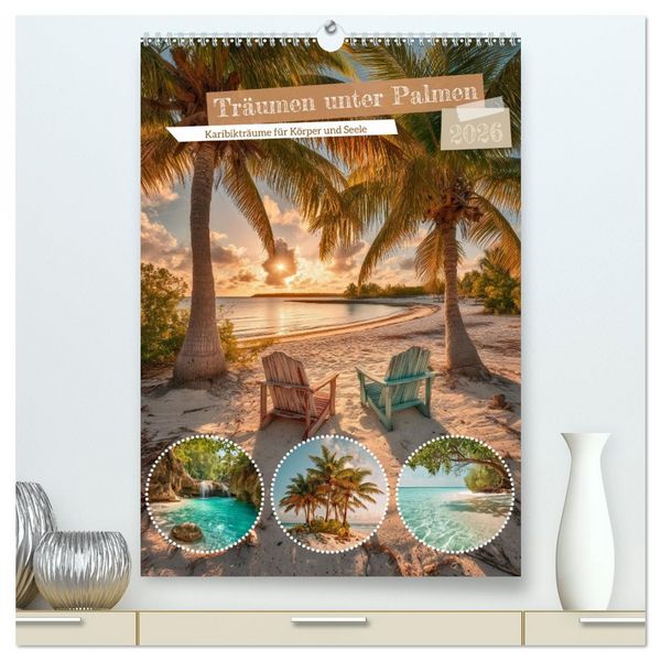 Träumen unter Palmen (hochwertiger Premium Wandkalender 2026 DIN A2 hoch), Kunstdruck in Hochglanz