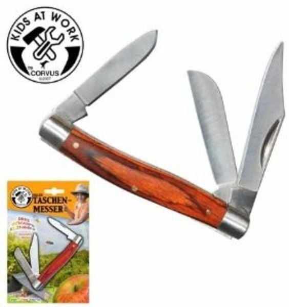 Kids at work: Taschenmesser mit edlem Holzgriff