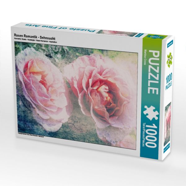 CALVENDO Puzzle Rosen Romantik - Sehnsucht 1000 Teile Lege-Größe 64x48cm Foto-Puzzle für glückliche Stunden