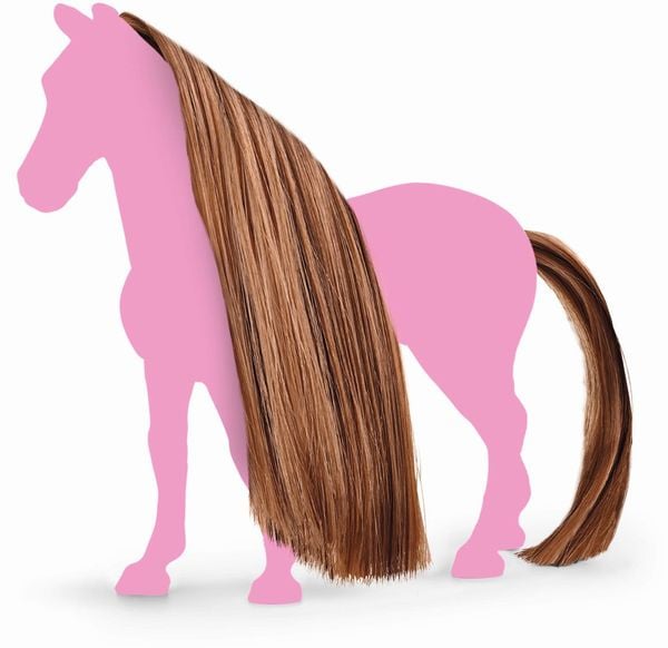 Schleich 42651 - Horse Club, Haare Beauty Horses Choco, Wechsel-Haar-Set Mähne+Schweif
