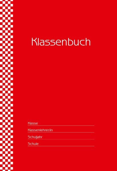 Klassenbuch 'Standard', Umschlagfarbe: rot
