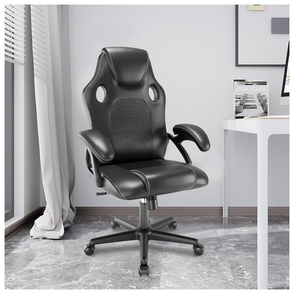 HTI-Living Drehstuhl Daytona Eco schwarz PVC Drehstuhl Daytona Eco schwarz PVC