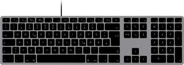 Matias FK316CB-DE Wired USB-C® Keyboard for Mac - Space Gray - German Version USB Tastatur Deutsch, QWERTZ, Mac Space Grey