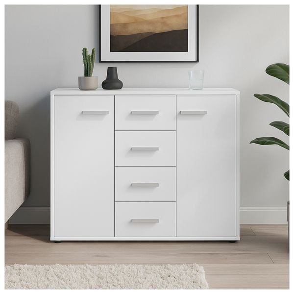 HTI-Living Kommode Nina 6 Weiß Kommode Nina 6 Weiß
