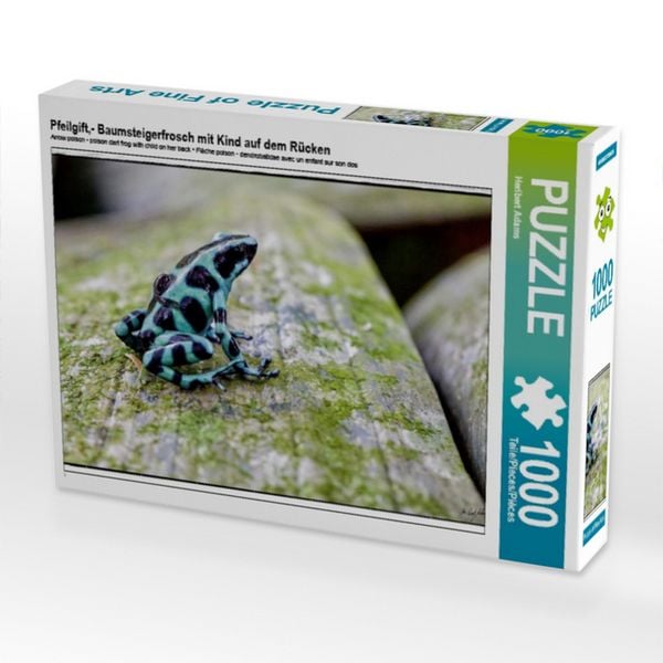 CALVENDO Puzzle Pfeilgift,- Baumsteigerfrosch mit Kind auf dem Rücken 1000 Teile Lege-Größe 64 × 48 cm Foto-Puzzle für glückliche Stunden