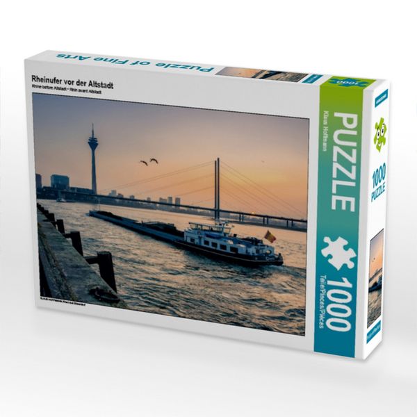 CALVENDO Puzzle Rheinufer vor der Altstadt 1000 Teile Lege-Größe 64x48cm Foto-Puzzle für glückliche Stunden