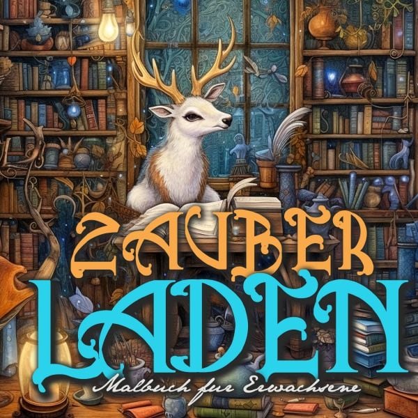 Zauberladen Malbuch für Erwachsene
