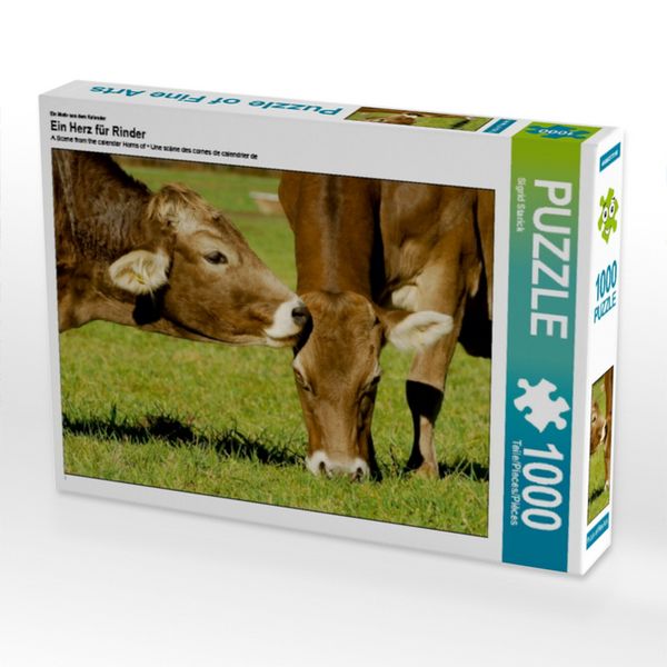 CALVENDO Puzzle Ein Motiv aus dem Kalender Ein Herz für Rinder 1000 Teile Lege-Größe 64x48cm Foto-Puzzle für glückliche Stunden