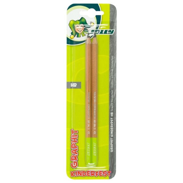 JOLLY Bleistift Graphit kinderfest HB Nr.2, 2er Set
