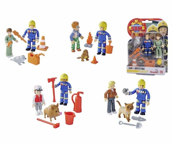 Sammelfiguren Feuerwehrmann Sam Doppelpack V 4fach sortiert
