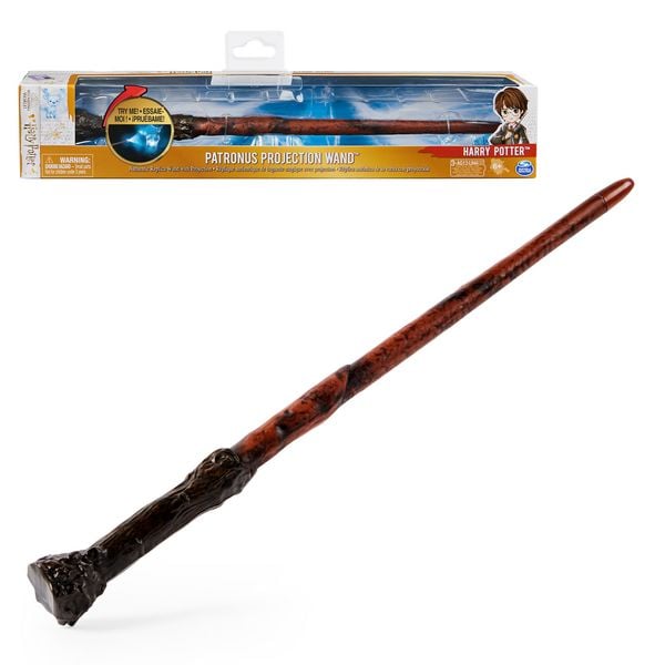 Wizarding World Harry Potter - Leuchtzauberstab von Harry Potter mit Patronus-Projektion, ca. 33 cm