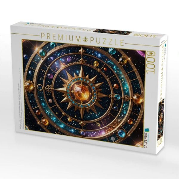 CALVENDO Puzzle Ein Motiv aus dem Kalender: Sternzeichen Statuen - ein farbenfroher AI Kalender 1000 Teile Lege-Größe 64x48cm Foto-Puzzle für glückl