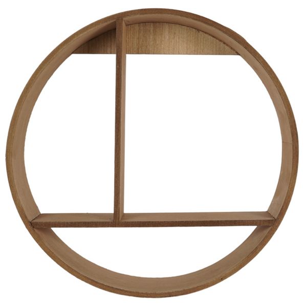 HTI-Living Wandregal MDF rund Hellbraun Wandregal MDF rund Hellbraun