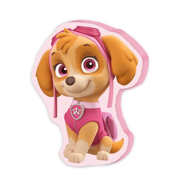Klaus Hering 5432261093 - Paw Patrol Soft Velboa Konturenkissen, Paw Patrol (Skye), 23x35x5cm