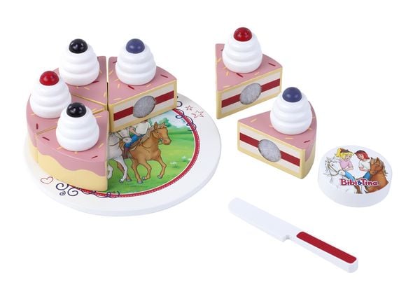 Torte Bibi und Tina zum schneiden aus Holz