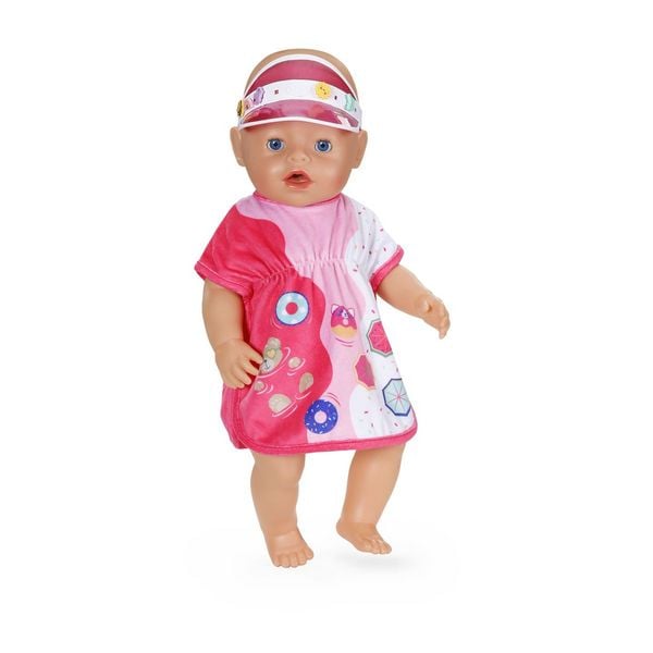 Zapf Creation BABY born Puppenkleidung Strand Outfit weiß/rosa/rot 43cm