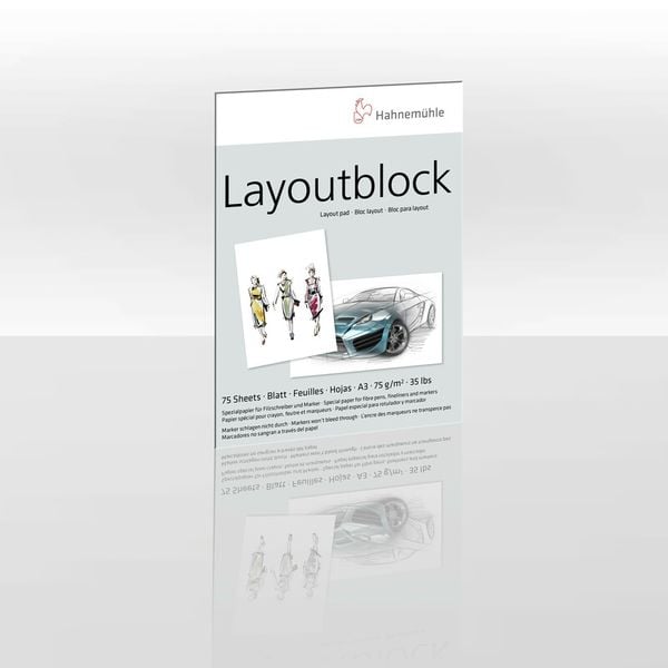 Hahnemühle Papier Layout-Block für Comic & Illustration, DIN A 3, 75 g/m²
