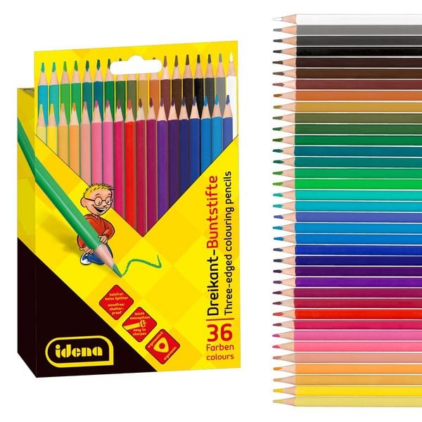 Idena Dreikant Buntstifte Holzfrei 36 Stück