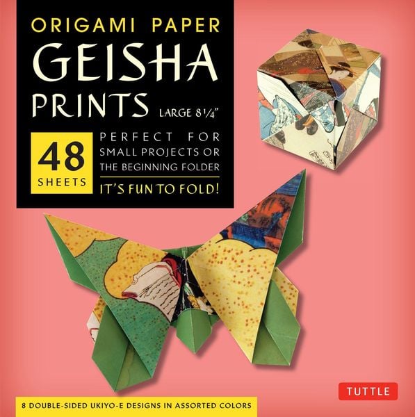 Origami Paper - Geisha Prints - Large 8 1/4 - 48 Sheets