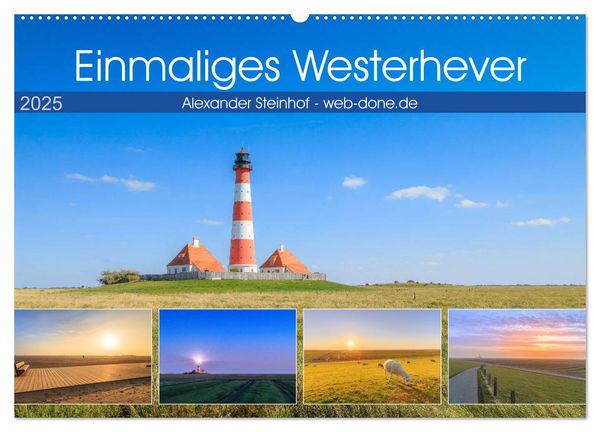 Einmaliges Westerhever (Wandkalender 2025 DIN A2 quer), CALVENDO Monatskalender