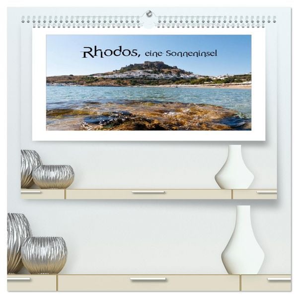 Rhodos, eine Sonneninsel (hochwertiger Premium Wandkalender 2026 DIN A2 quer), Kunstdruck in Hochglanz