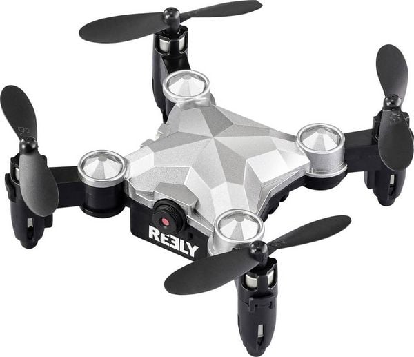 Reely Suitcase mini drone Quadrocopter RtF Einsteiger, Kameraflug Silber-Schwarz