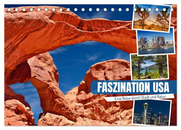 Faszination USA - Eine Reise durch Stadt und Natur (Tischkalender 2026 DIN A5 quer), CALVENDO Monatskalender