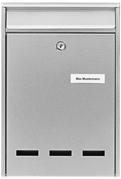 Burg Wächter 61020 POCKET 5871 SI Briefkasten Stahl Silber Schlüsselschloss