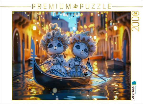 CALVENDO Puzzle Karneval in Venedig 2000 Teile Lege-Größe 90x67cm Foto-Puzzle für glückliche Stunden