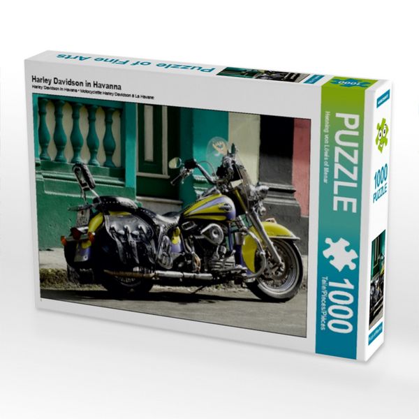 CALVENDO Puzzle Harley Davidson in Havanna 1000 Teile Lege-Größe 64x48cm Foto-Puzzle für glückliche Stunden