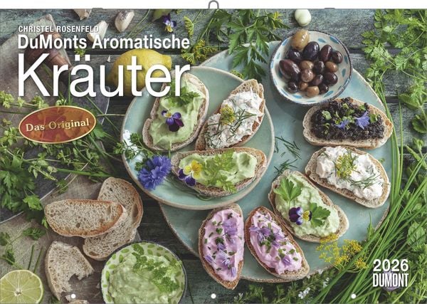 DUMONTS - Aromatische Kräuter 2026 – Broschürenkalender 42 x 29 cm – Mit Rezepten, Texten & Farbfotografie für Kräuter- und Kochliebhaber