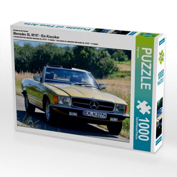 CALVENDO Puzzle Ein Motiv aus dem Kalender Mercedes SL W107 - Ein Klassiker 1000 Teile Puzzle quer 1000 Teile Lege-Größe 64 × 48 cm Foto-Puzzle für glückliche Stunden