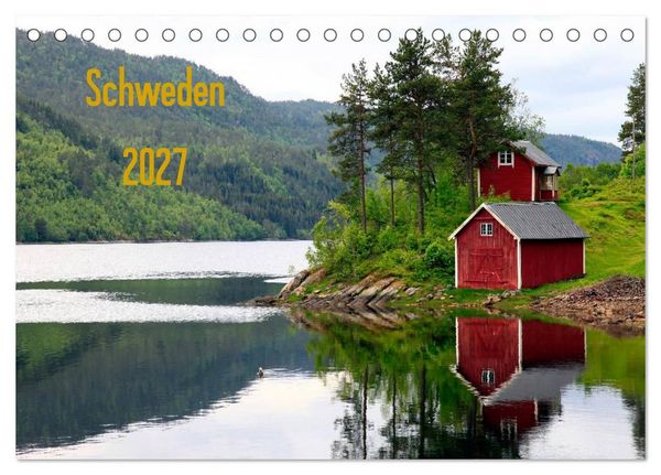Schweden 2027 (Tischkalender 2027 DIN A5 quer), CALVENDO Monatskalender