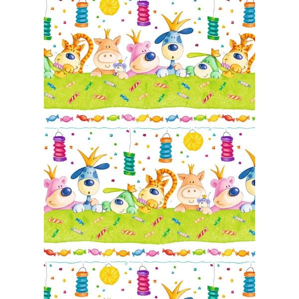 Idena Geschenkpapier Partytiere 70cmx2m