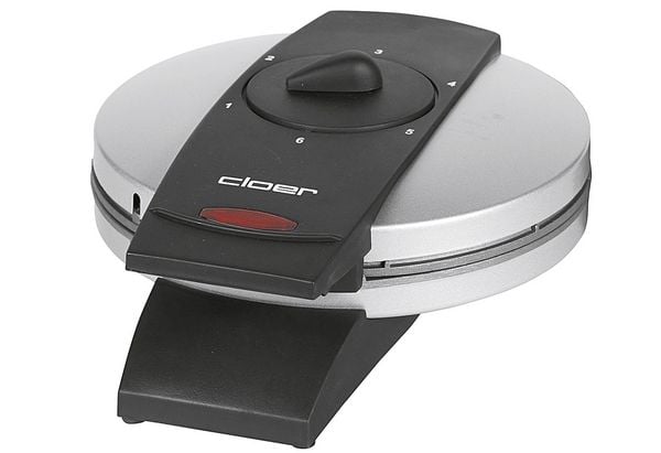 Cloer 1629 Herz-Waffeleisen mit manueller Temperatureinstellung Edelstahl, Schwarz