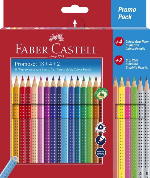 Faber-Castell Buntstifte Colour Grip, 24er Set