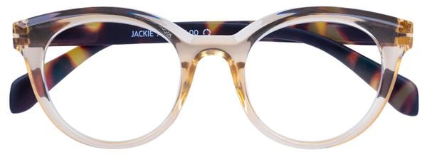 Lesebrille JACKIE, beige transparent, +2.00 dpt mit Etui